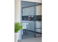 Tenda A Pannello Antimosca Fili Con Perline Per Porte/Finestre Colore Blu