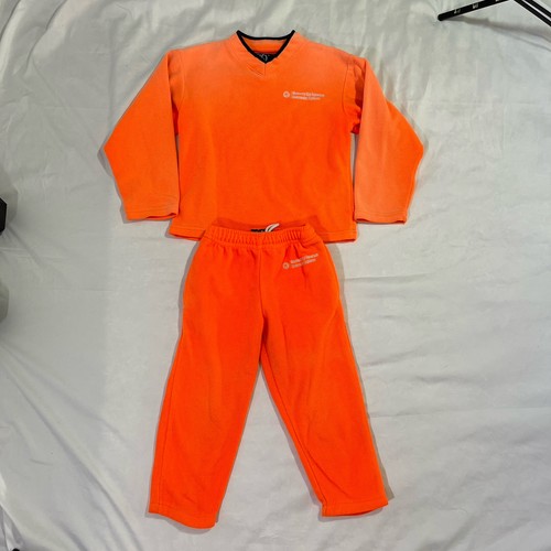 Kids Monterey Bay Aquarium Underwater Explorers Orange Fleece Sweat Suit Sz S