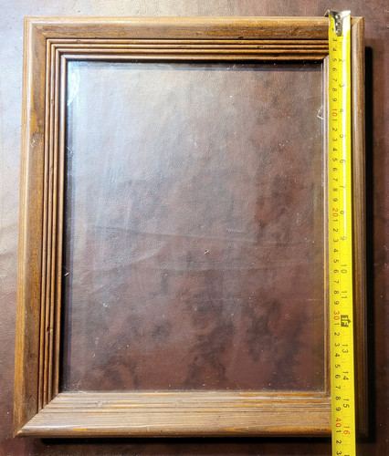 Vintage Dark Wood Deep Frame Fits 11 x 14" Warm Brown Pine Wood Frame W/ Glass - Picture 6 of 9