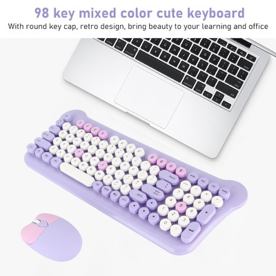 Wireless Keyboard And Mouse 2.4Ghz Connection Cute Keyboard Mouse Set For CB