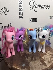 My Little Pony 6” Small Collectible Figure with Sparkly Hair Lot 4.