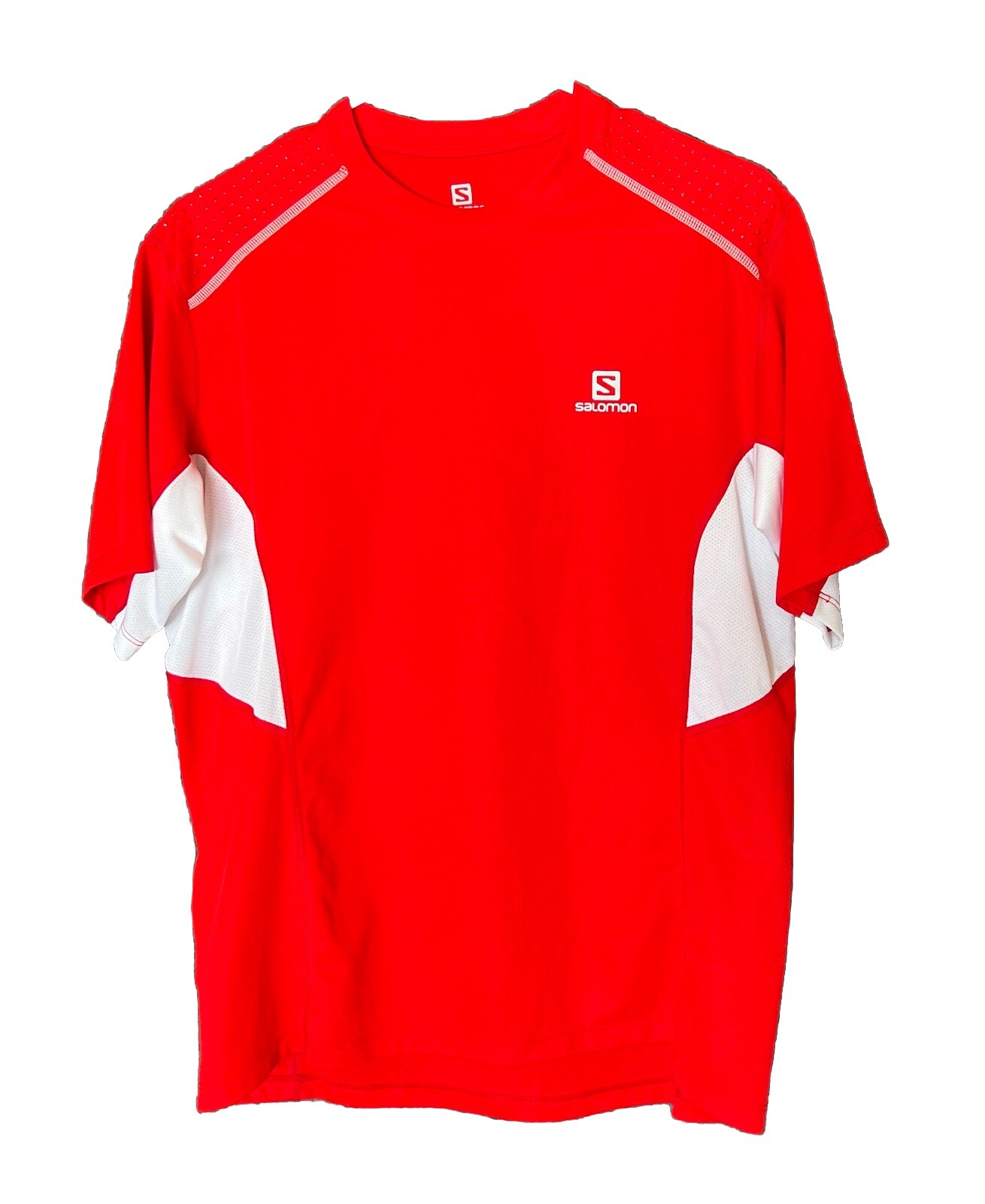 T shirt Salomon Actilite atletica manica corta uomo grande L rossa palestra allenamento