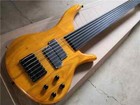 Hot Sale Solid Natural Ash Transparent Yellow Body 7 String Electric Bass Guitar