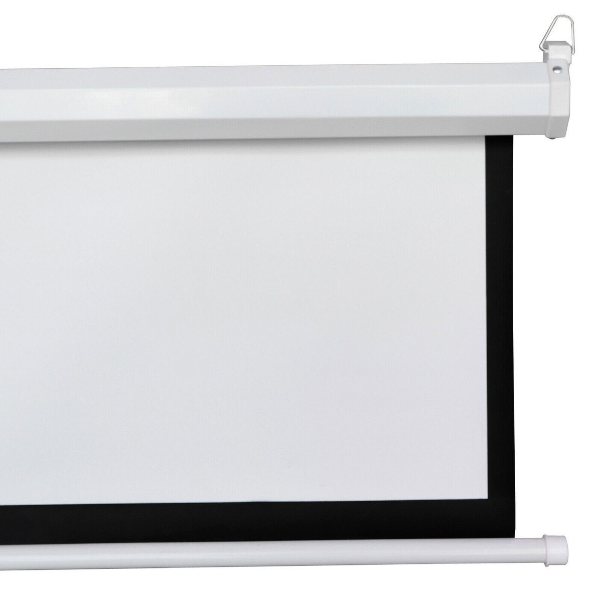 120 Inch Manual Pull Down Projection Screen With Matte White Fabric Wall Mounted Projector Screen