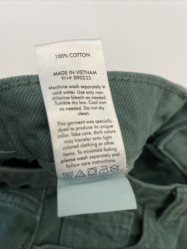 Pacsun Girls Sz 10 Denim Green W Graphics Elastic Button Zip Joggers Pants - Picture 10 of 12