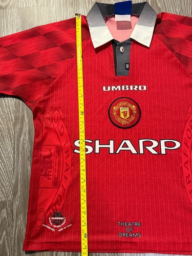 Manchester United Jersey Football Shirt Umbro Soccer Trikot Vintage 48x64cm - Bild 6 von 6