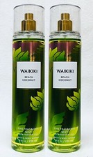 2 Bath Body Works WAIKIKI BEACH COCONUT Fine Fragrance Mist Body Spray 8 oz