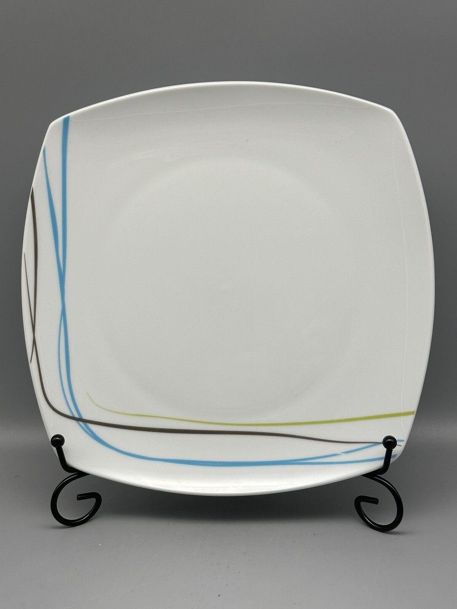 Amazon Basics Modern Beams Square Dinner Plate 1/2