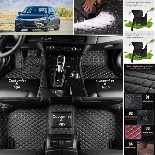 For Honda Accord Car Floor Mats Luxury Liners Leather Waterproof Carpet Non-slip - Bild 16 von 35