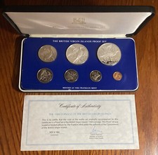 British Virgin Islands 1984 Coins Proof Set (Original Case&COA)Rare Low Mintage