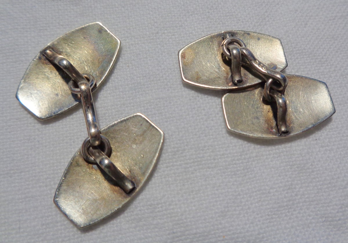 Boutons De Manchette Double Face Or Plaqué Style Victorien - Occasion En Excellent état