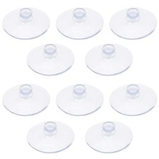 10 Pack 20mm Suction Cups for Glass Table Tops, Rubber Transparent Sucker Pads