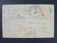 Stockholm & Kingman Oklahoma 1912 4-Bar Cancels Postmarks Postcard DPOs