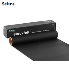 Selens 12.5ftx12inch Matte Cinefoil Roll Black Aluminium Foil Photograph Shaping