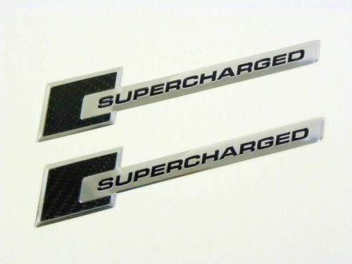 Chrome "SUPERCHARGED" Emblem Badge - Universal Fit, 1 Piece (Left Side Placement)