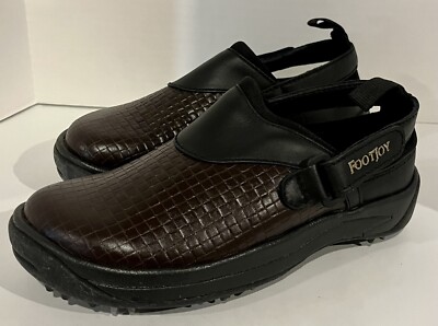 FootJoyゴルフシューズ Footjoy Sandals 98667 Brown Black Leather Clogs Sandals Womens Sz