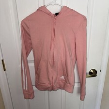Adidas Women s hoodie size XS 4-6 pink full zip jacket