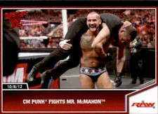 CM Punk/Mr. McMahon 2013 Topps WWE Best Of WWE Red Parallel Card #52