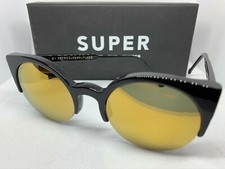 RetroSuperFuture TI7 Lucia Black 24K Frame Sunglasses NIB