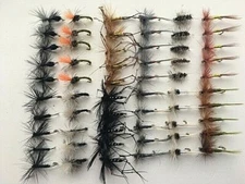Season Trout Fishing Flies, 60 Dry Flies Pack, Named Varieties, Fly Fishing