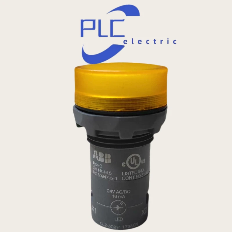 CL2-502Y 1 PIEZA NUEVO ABB Cabezal de Luz Piloto Tipo Compacto Amarillo - Iluminado 24V Foto 2 de 3