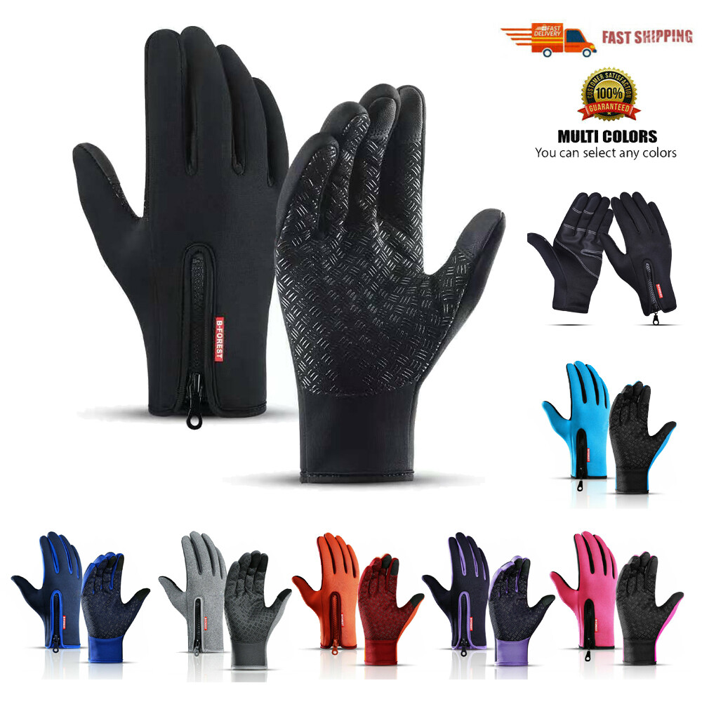 Thermal Windproof Waterproof Winter Gloves  Men Women Touch Screen Warm Mittens