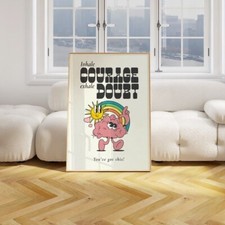 Positivity Quote Print Poster Retro Motivational Quote Wall Art Home Decor 2323