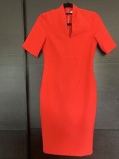 Dunnes Gallery Red Bodycon V-neck Calf Length Dress Size 8