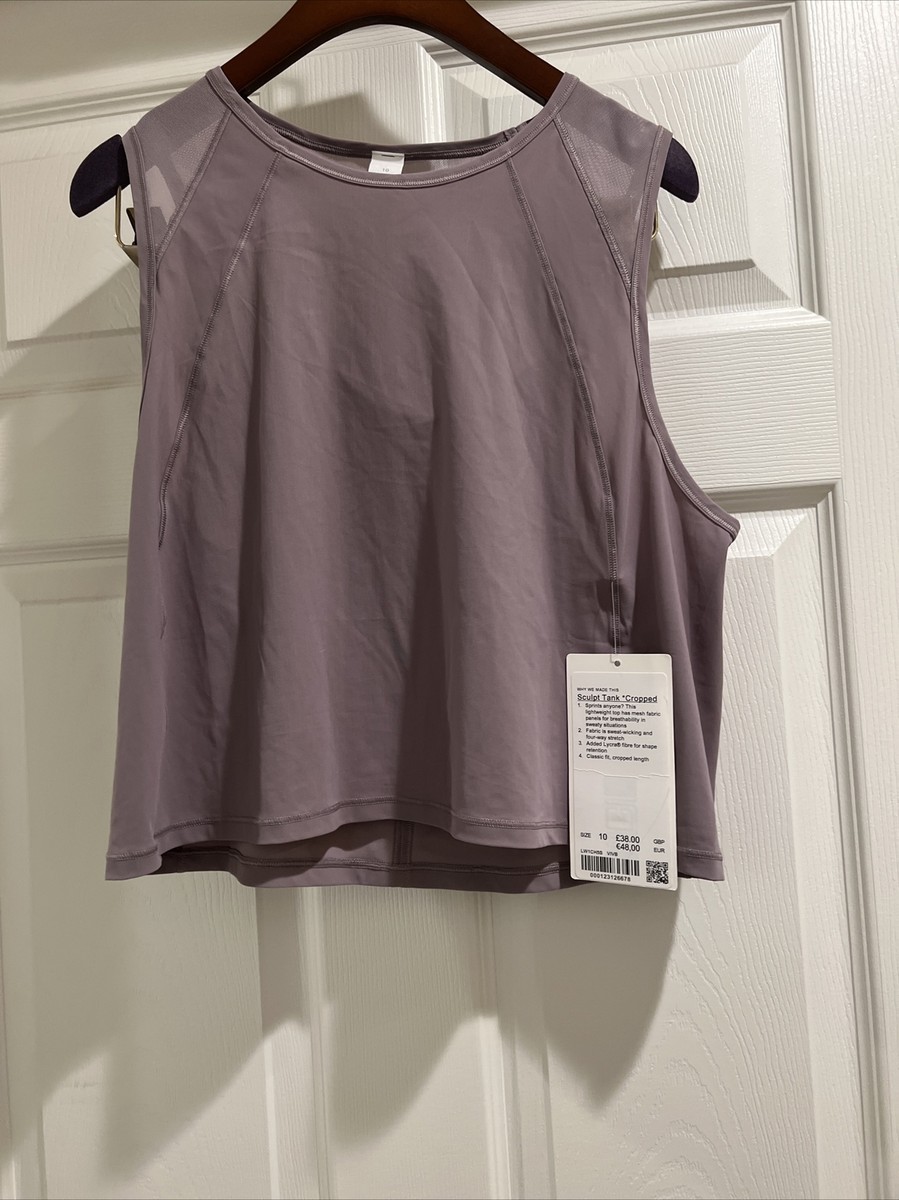 lululemon Crop Tank 新品 Lululemon Sculpt Cropped Tank Top - Rainforest Green - lulu