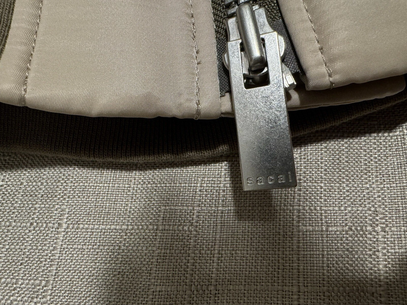 Mini abito donna Sacai verde kaki misto maglione nuovo con etichette $920 unico taglia 2