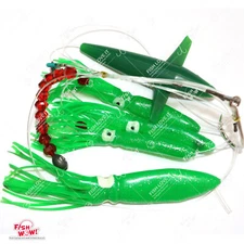 Fish WOW!® Green Fishing Daisy Bird Chain Squid Lure Teaser Trolling Big Game