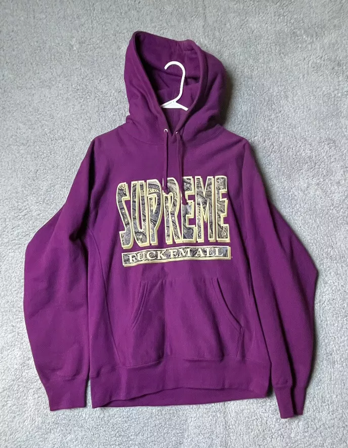 Supreme FW17 Paisley "Fuck-Em-All" Hooded Sweatshirt