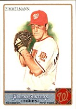 2011 Topps Allen and Ginter SERIAL #666/999 GLOSSY #152 Jordan Zimmermann NATS