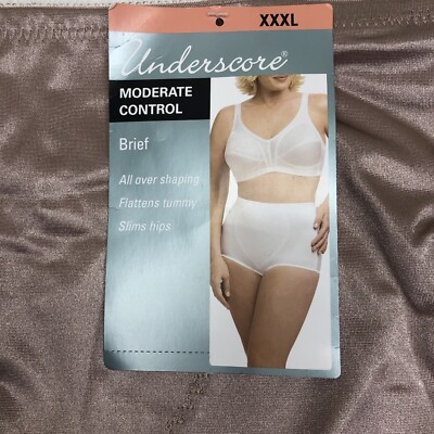 Underscore Control Nylon Panties Moderate Control Brief XXXL 3XL 
