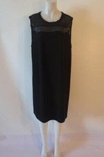 NWT Womens Michael Kors Black Sleeveless Midi Shift Dress 3X *