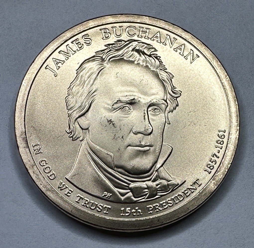 アメリカ硬貨　バンクシー 2010-P James Buchanan Presidential $1 Dollar Coin from US Mint