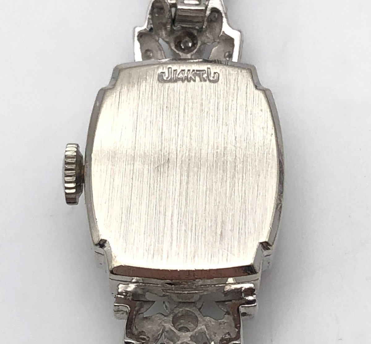 超レア　HELBROS ヘルブロス　ディズニー　グーフィー　70’s Vintage Ladies 14k White Gold, Helbros Watch with 0.25cts of
