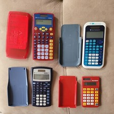TEXAS INSTRUMENTS Calculator LOT Math Mate TI-34 TI-10 TI-30XIIS with Covers