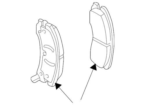 Juego de clips y tornillos de pastillas de freno para Cadillac XLR 2006-2009 (N/P 19152863)