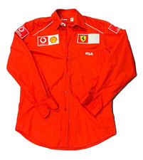 Vintage Official Fila FERRARI F1 Long Sleeved Shirt Size S 46/48, Schumacher Era