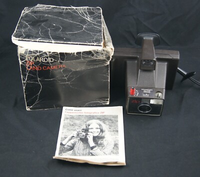 Vintage Polaroid ''Zip'' Land Camera Handbücher Boxen - 70er Jahre - Retro Samm...