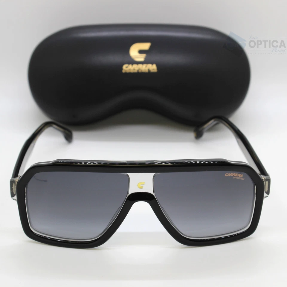 NEW Carrera Aviator Sunglasses 1053/S 08A Black Frame / Dark Grey Lens Unisex - Image 2 of 4
