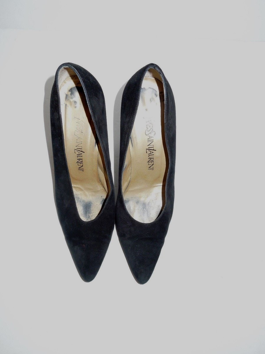 GUC Vintage Yves Saint Laurent Clara Black Suede Pumps Italy GUC Vintage Yves Saint Laurent Clara Black Suede Pumps Italy