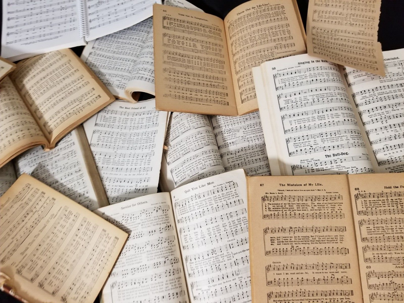 Original Vintage Sheet Music Pages Junk Journals Crafting Collage Framing - 15