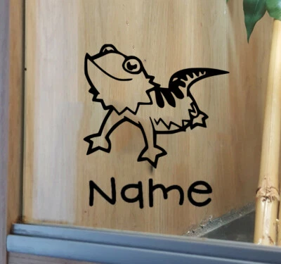 SOPHELLIE ** Bearded Dragon Customised Vivarium Decal Sticker **