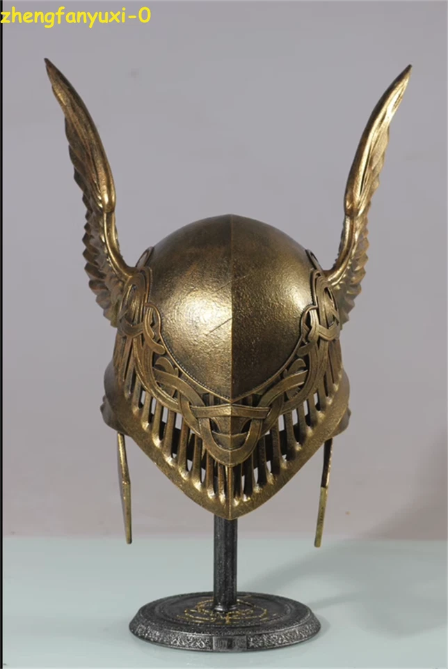 Valkyria Malenia Cosplay Gold Helmet 1:1 Wearable FRP Mask Prop Collection Gift - Image 4 of 4