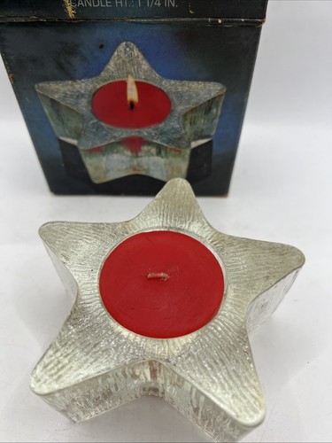Vintage 1980 AVON Starbright Red Candle-Floral Medley Scent-Star Shape-In Box - Picture 7 of 8
