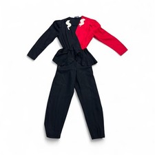 UNIQUE VINTAGE MARISSA EMBELLISHED RUFFLED WAIST JUMPSUIT SZ S/M