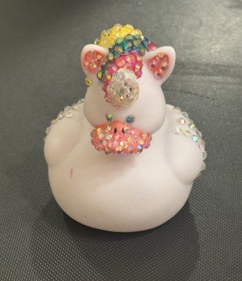 Unicorn Rhinestone Bling Rubber Duck Jeep Cheer Cruise