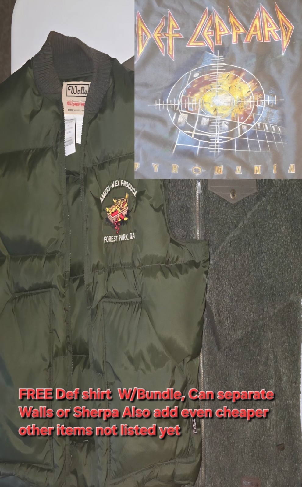 Vintage Walls Blizzard Pruf Down Mens  Workwear Gorpcore 80s USA Mint Unreal Puf